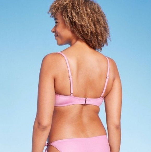 Shade & Shore Bikini Top Womens 36DD Pink Underwire Twist-Front NEW - Picture 7 of 7